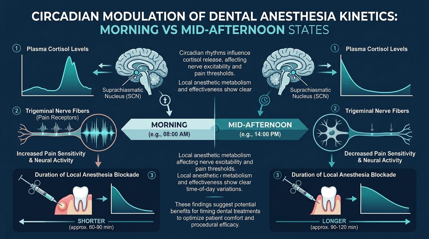 Modulação circadiana da cinética anestésica odontológica comparando estados fisiológicos matutinos e vespertinos