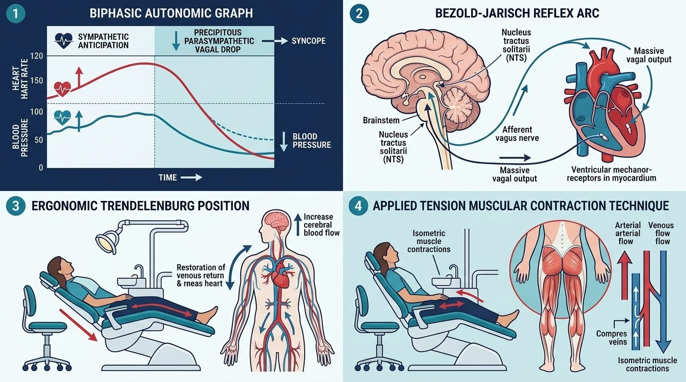 Neurobiology of vasovagal syncope and physiological counter-maneuvers in dentistry