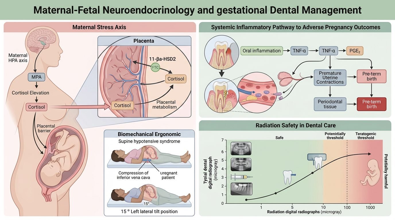 Maternal neuroendocrinology and ergonomic clinical protocols in prenatal dentistry