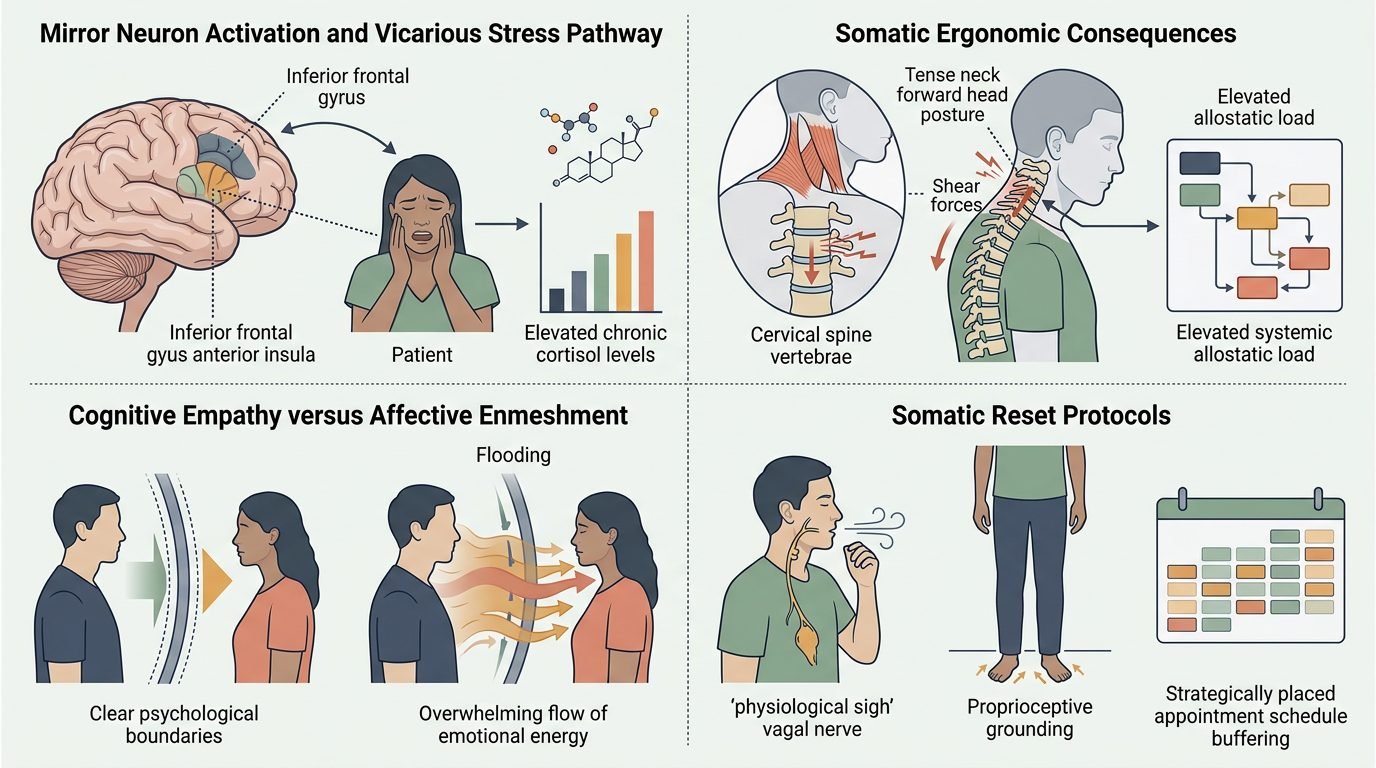 Neurobiology of compassion fatigue, allostatic load and somatic boundary regulation in dental practitioners