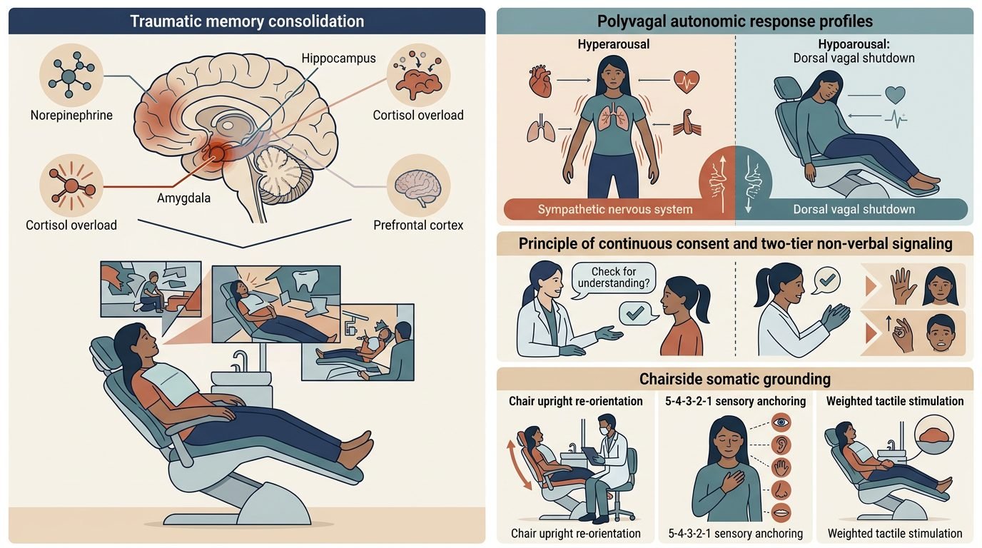 Neurobiologia do trauma odontologico, respostas polivagais e tecnicas de ancoragem somatica