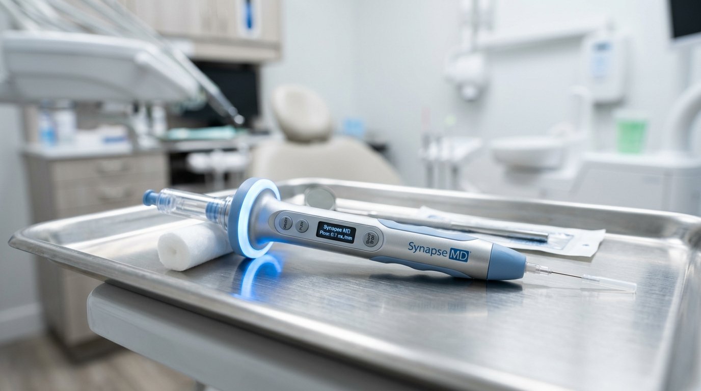 Computer-controlled local anesthetic delivery system with dynamic pressure sensing