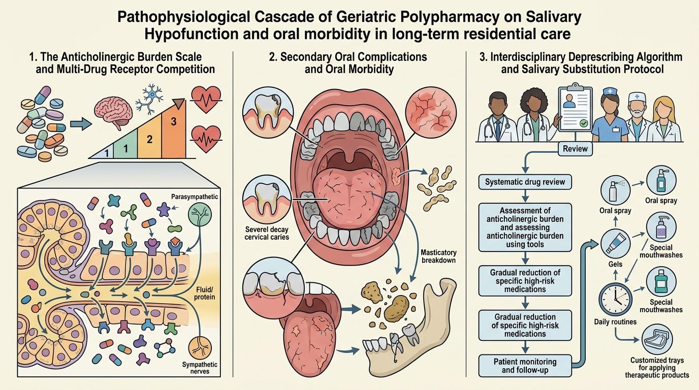 Anticholinergic Drug Burden and Salivary Hypofunction Cascade in Geriatrics