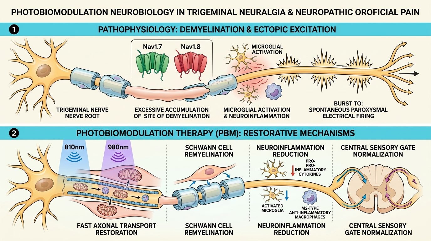 Photobiomodulation Neurobiology and Axonal Repair in Trigeminal Neuralgia