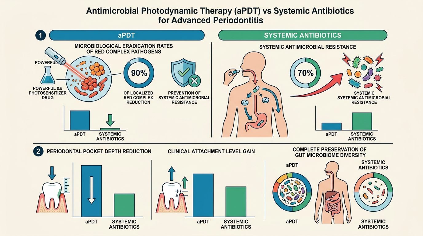 Eficácia Microbiológica e Uso Racional de Antibióticos: aPDT versus Terapia Sistêmica